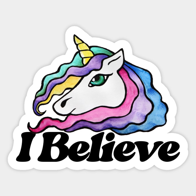 I believe in Unicorns Sticker by bubbsnugg